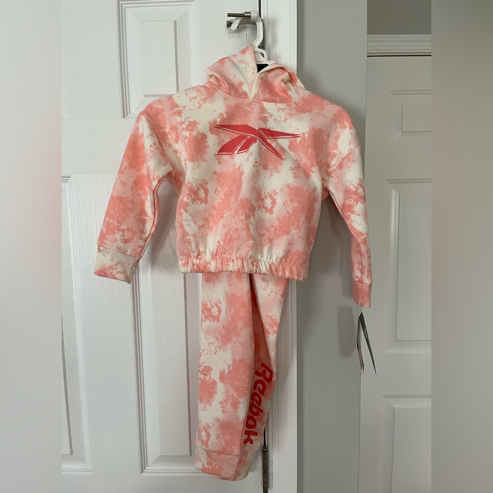 Reebok Coral Tie-Dye Hoodie and Joggers